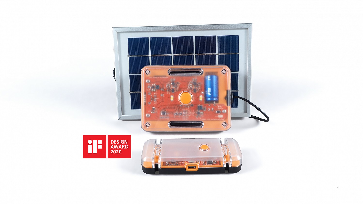 The Solar What device - a fully repairable, recyclable solar-powered light and charger